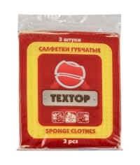 Салфетки губчатые Textop 18×15 см 3 шт.