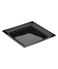 Тарелка бессекционная квадратная PS 210×210×10 мм Черная