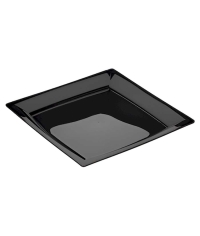 Тарелка бессекционная квадратная PS 235×235×10 мм Черная
