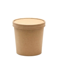 Супница ECOPAK бумажная круглая Крафт d=90 375 мл
