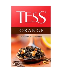 Чай TESS ORANGE черный листовой с ароматом апельсина 100 г