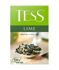 Чай TESS LIME зеленый листовой ароматизированный 100 г