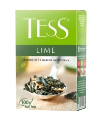 Чай TESS LIME зеленый листовой ароматизированный 100 г