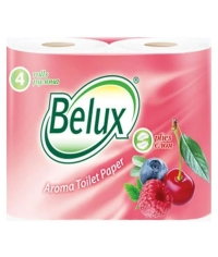 Туалетная бумага 2-слойная Belux Aroma Ягодный Микс упаковка 4 рулона
