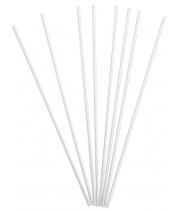 Пластиковые трубочки прозрачные прямые 260 мм d=4 мм