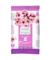 Влажные гигиенические салфетки Freshland Цветочные упаковка 15 шт.
