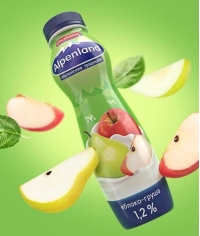 Йогурт питьевой Alpenland 1,2% Яблоко-Груша 290 г