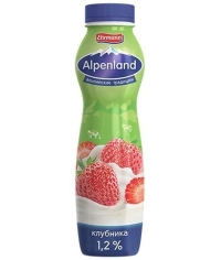 Йогурт питьевой Alpenland 1,2% Клубника 290мл