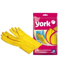 Перчатки хозяйственные York размер M, пара Перчатки хозяйственные York размер M, пара