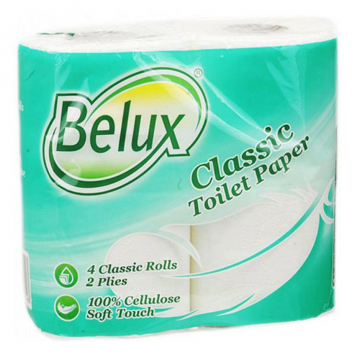Туалетная бумага Белюкс Классик 2-слойная