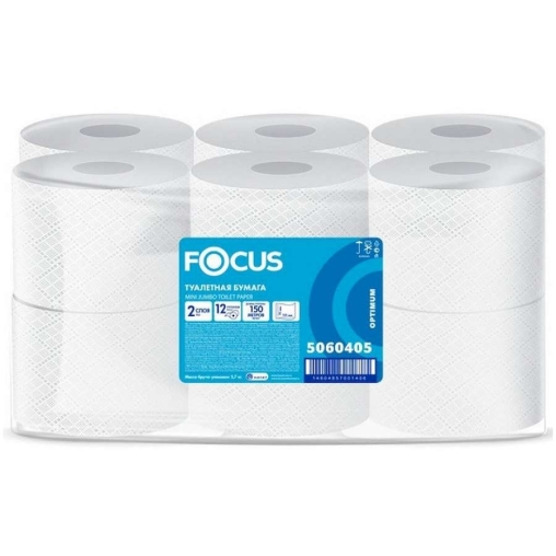 Туалетная бумага 2-слойная Focus Jumbo Optimum T2 в рулоне 150 м