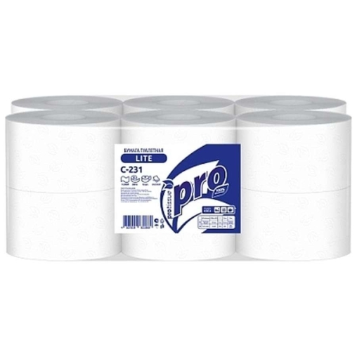Туалетная бумага 1-слойная PROtissue Lite С231 в рулоне 200 м