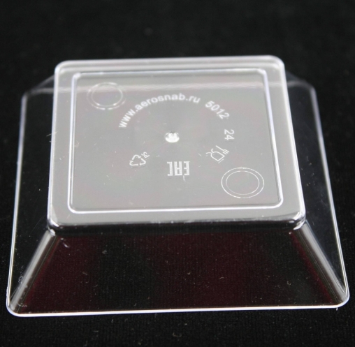 Фуршетная форма Малая тарелка полистирол 45 мл Прозрачная