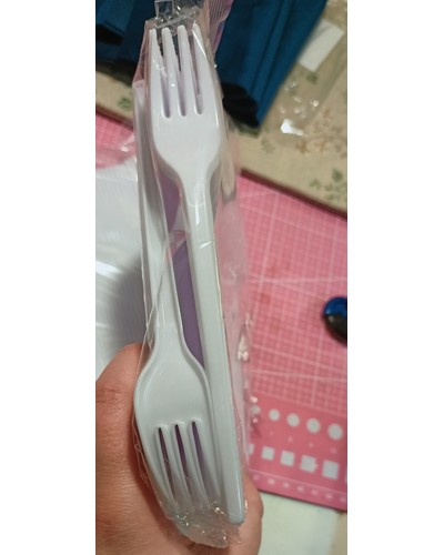 Вилка столовая компакт Эконом Белая 165 мм по 100 шт. отзыв № 19405184-1232-1 от 02.10.2025 17:55:27 фото № 2