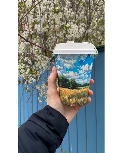 Стакан бумажный ПОЛЕ d=90 350 мл отзыв № 29098673-0437-2 от 03.05.2025 13:16:13 фото № 1