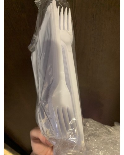 Вилка столовая компакт Эконом Белая 165 мм по 100 шт. отзыв № 07672048-1168-4 от 14.05.2025 12:00:03 фото № 2