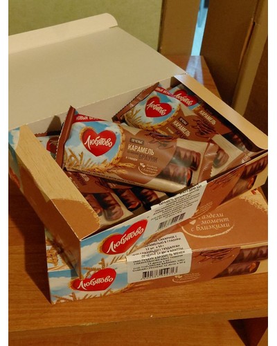 Печенье Любятово сахарное с карамелью со вкусом брауни в глазури 50 г отзыв № 83488562-0824-1 от 25.11.2025 11:04:41 фото № 2