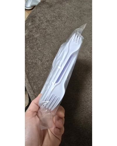 Вилка столовая компакт Эконом Белая 165 мм по 100 шт. отзыв № 42113473-0709-1 от 05.04.2025 05:10:12 фото № 4