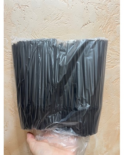 Пластиковые трубочки Черные с изгибом 210 мм d=5 мм отзыв № 59032811-0514-4 от 28.08.2025 15:08:34 фото № 1