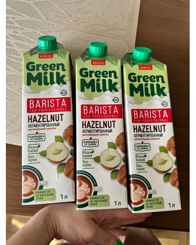 Молоко Green Milk Professional Hazelnut из фундука на рисовой основе 1000 мл отзыв № 0101393451-0060-3 от 21.05.2024 16:35:35 фото № 1