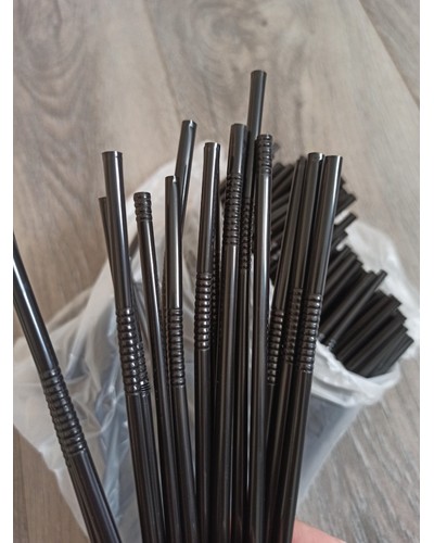 Пластиковые трубочки Черные с изгибом 210 мм d=5 мм отзыв № 0111653530-1345-1 от 23.08.2025 08:21:20 фото № 3