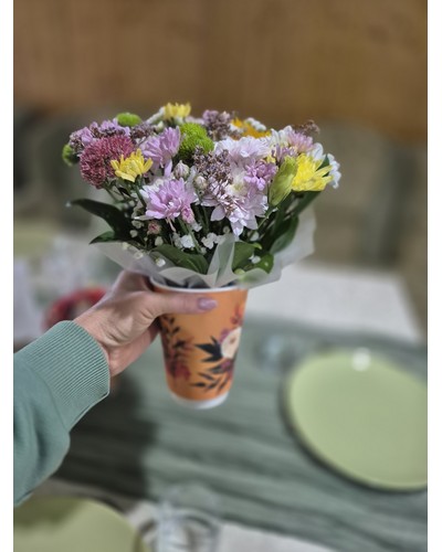 Стакан бумажный 2-слойный ProstoKap Цветы желтый d=90 450 мл отзыв № 0140829545-0034-1 от 02.10.2025 14:14:53 фото № 1