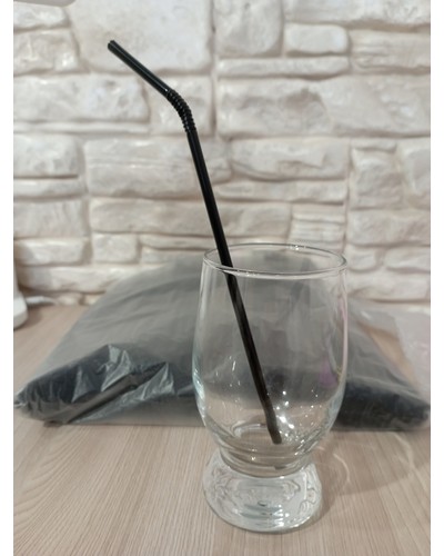 Пластиковые трубочки Черные с изгибом 210 мм d=5 мм отзыв № 59032811-0514-4 от 28.08.2025 11:57:29 фото № 2