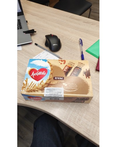 Печенье Любятово сахарное с карамелью со вкусом брауни в глазури 50 г отзыв № 74802094-0229-3 от 20.11.2025 16:39:49 фото № 1