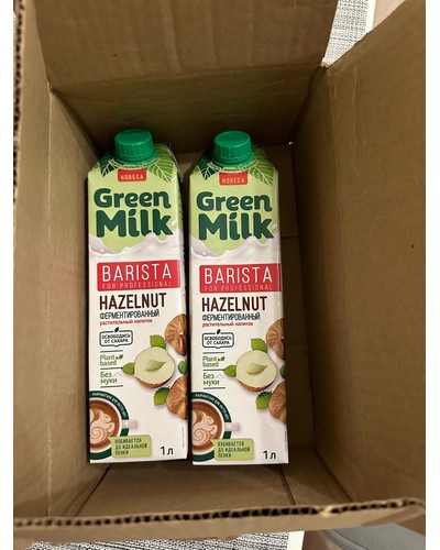 Молоко Green Milk Professional Hazelnut из фундука на рисовой основе 1000 мл отзыв № 34425791-0658-5 от 25.08.2024 19:10:49 фото № 1