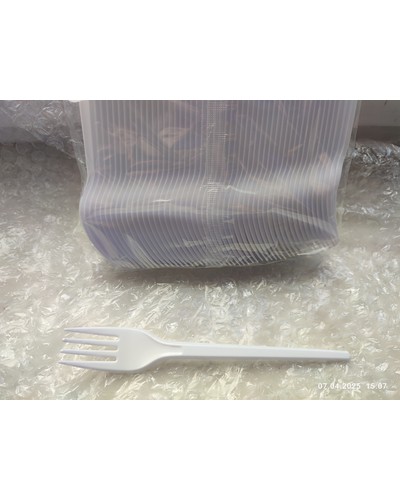 Вилка столовая компакт Эконом Белая 165 мм по 100 шт. отзыв № 42113473-0709-1 от 09.04.2025 20:20:24 фото № 2