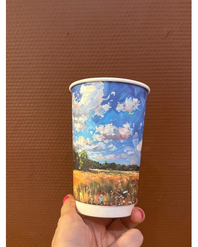 Стакан бумажный 2-слойный ПОЛЯ d=90 450 мл отзыв № 0185137147-0022-2 от 04.07.2025 13:13:47 фото № 1