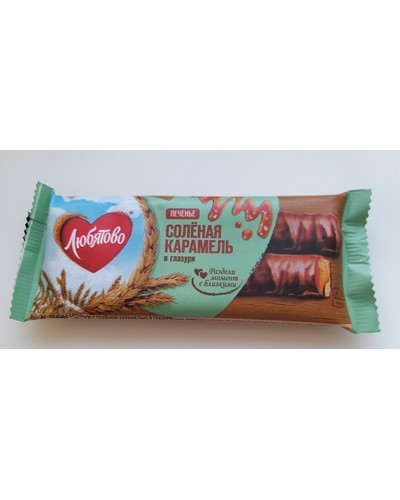 Печенье Любятово сахарное Соленая карамель в глазури 50 г отзыв № 0202928646-0261-1 от 25.08.2025 08:49:24 фото № 3