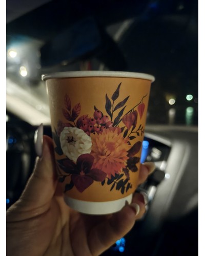 Стакан бумажный 2-слойный ProstoKap Цветы желтый d=80 250 мл отзыв № 48690737-0516-1 от 11.10.2025 17:20:19 фото № 2