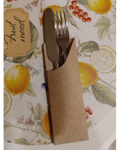 Конверт DoECO POCKET бумажный плоский для столовых приборов 180×60 мм Крафт № 63215873-0124-1 18.10.2025 16:01:58 фото № 1