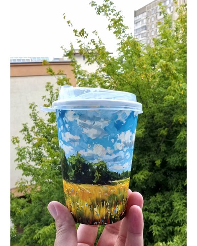 Стакан бумажный ПОЛЕ d=90 350 мл отзыв № 70043275-0104-3 от 08.07.2025 23:21:57 фото № 1