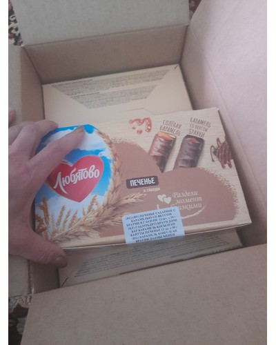 Печенье Любятово сахарное с карамелью со вкусом брауни в глазури 50 г отзыв № 28695126-0398-1 от 02.06.2025 14:27:01 фото № 1