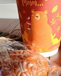 Стакан бумажный 2-слойный ProstoKap Мишка бордовый d=90 350 мл № 63970138-0041-1 16.10.2025 18:20:18 фото № 1