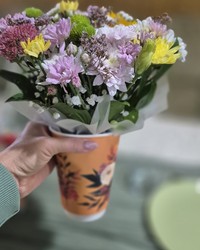 Стакан бумажный 2-слойный ProstoKap Цветы желтый d=90 450 мл № 0140829545-0034-1 02.10.2025 14:14:53 фото № 1