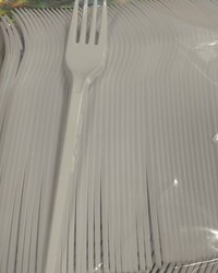 Вилка столовая компакт Эконом Белая 165 мм по 100 шт. № 19625939-1196-1 30.03.2025 16:43:57 фото № 1